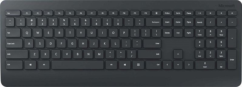 Microsoft 900 wireless keyboard cover, dark gray keys layout with function buttons
