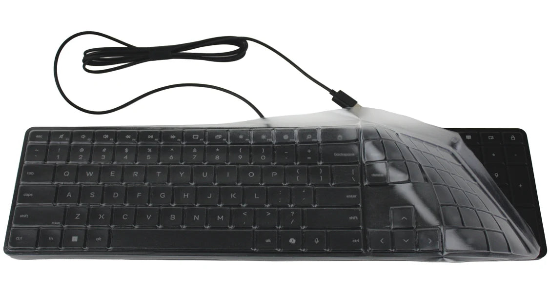 Black keyboard cover with USB cable