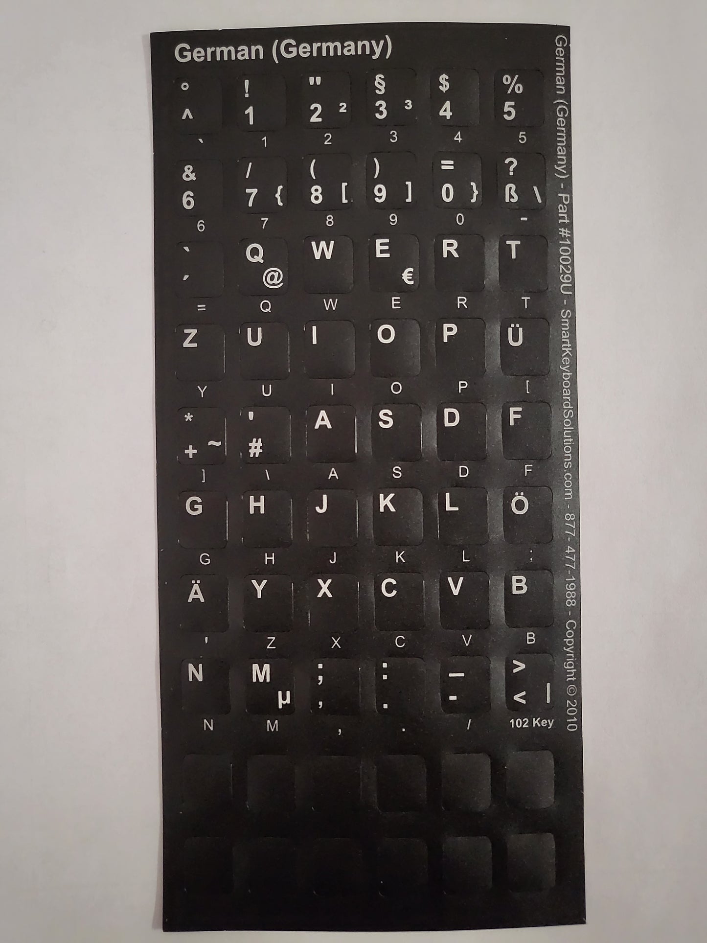 German Keyboard Labels