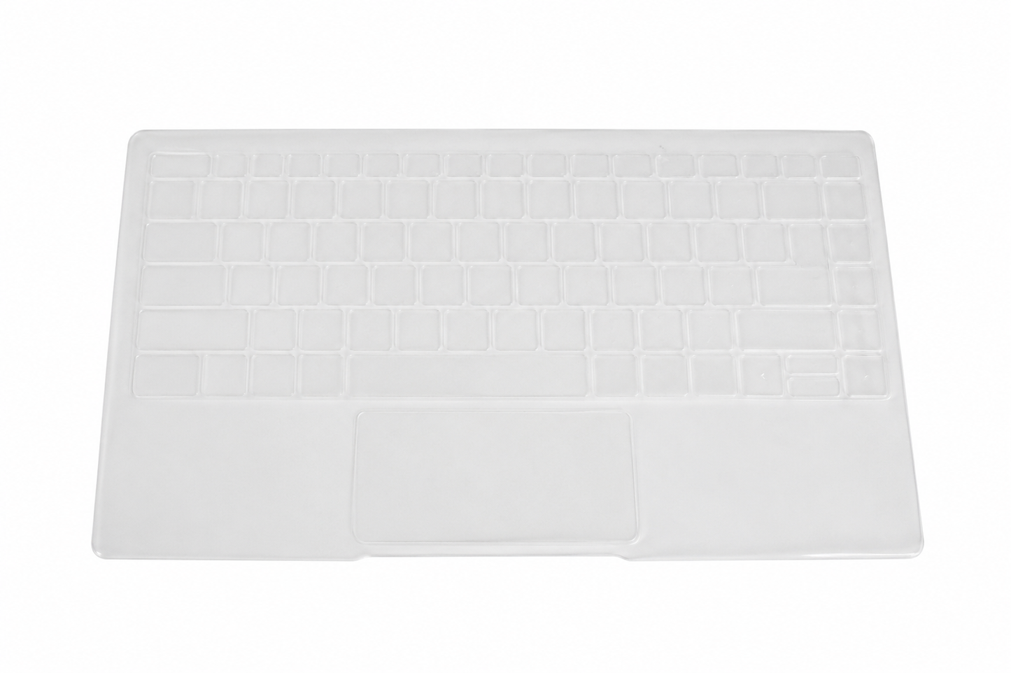 Light gray laptop protective cover with molded panel and opening