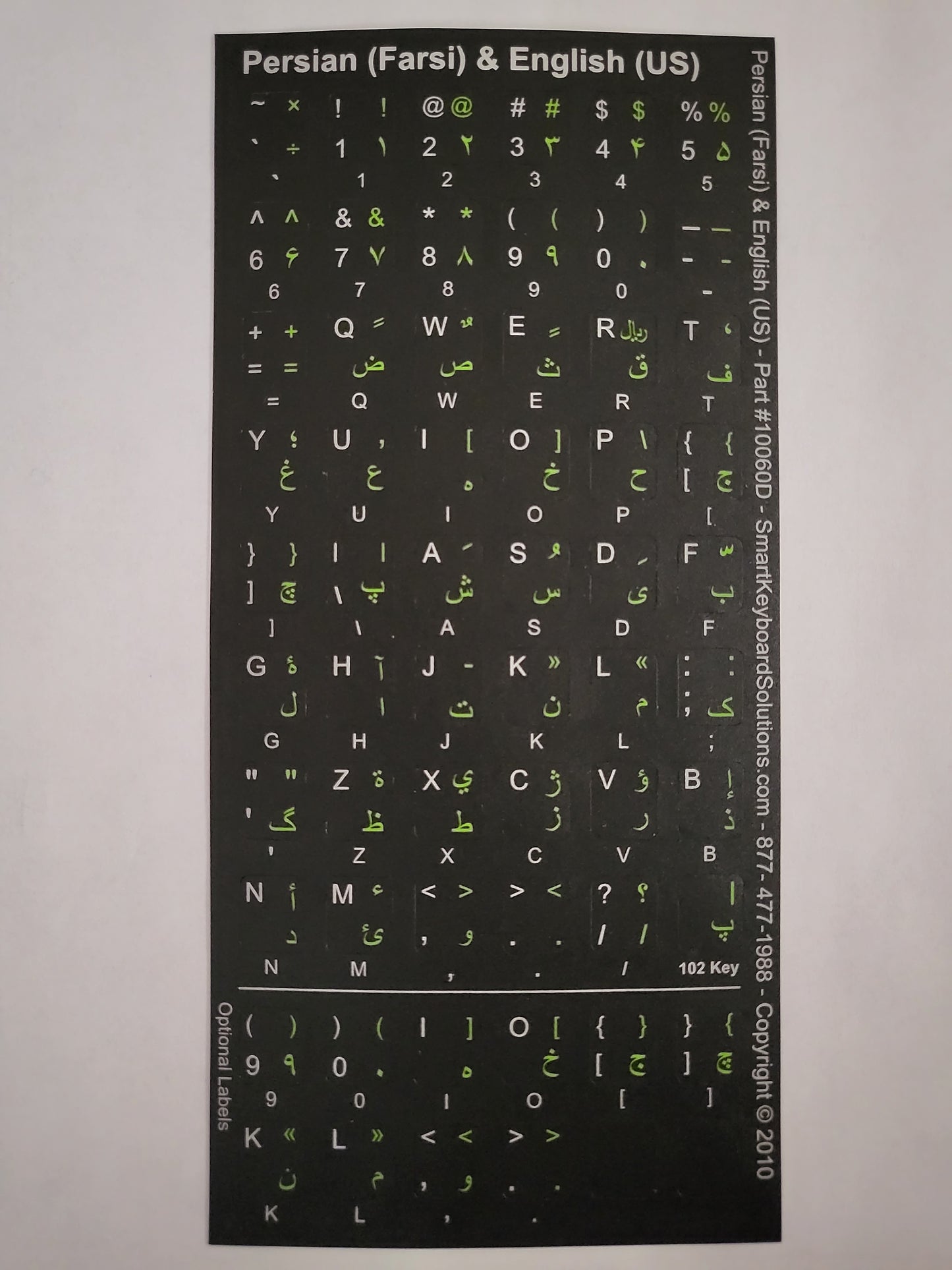 Farsi Keyboard Labels