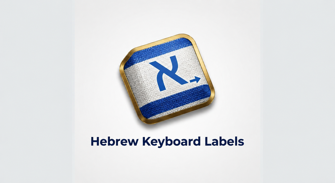 Add Clear, High‑Quality Hebrew Characters to Any Keyboard with Durable Language Labels