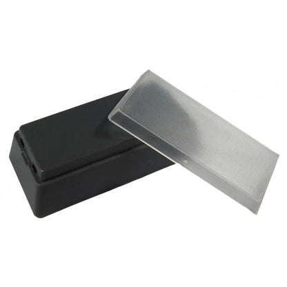 Genovation 2X relegendable keycaps, one dark and one light gray, two-piece design