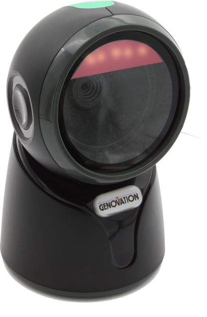 Genovation 2050 USB barcode scanner with front scan window and black body