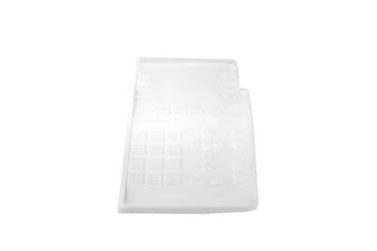 Clear plastic telephone keypad cover for buttons and display area