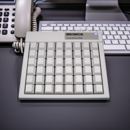 Genovation CP48 MAC USB keypad with illuminated screen and white keycaps
