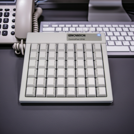 Genovation CP48 MAC USB keypad with illuminated screen and white keycaps