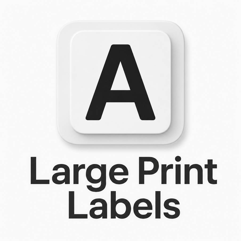 Large Print Keyboard Labels