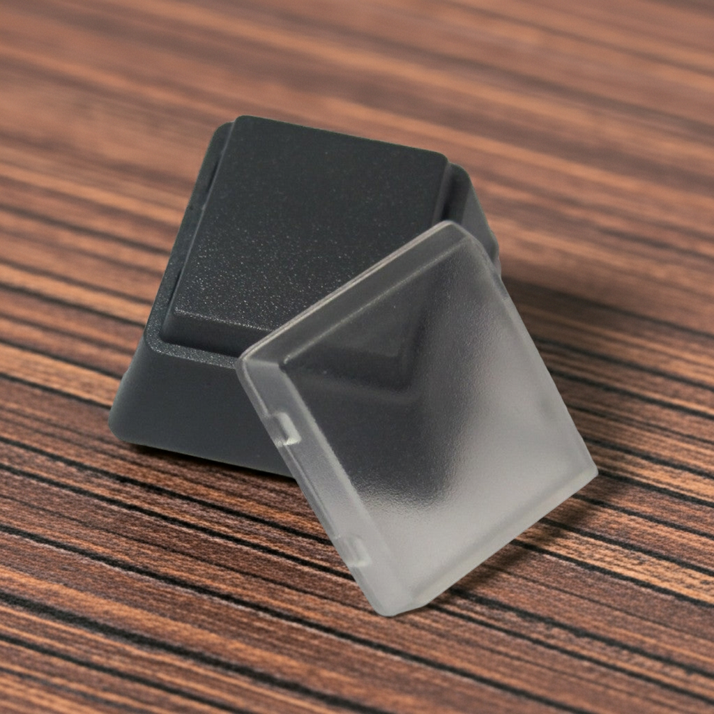 Genovation 1X relegendable keycap with dark base and clear legend insert