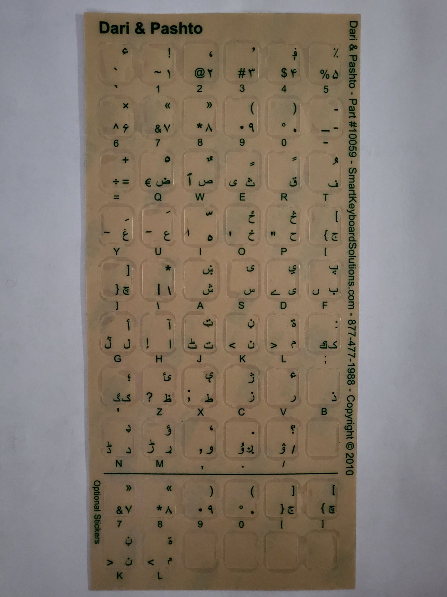 Dari Keyboard Labels