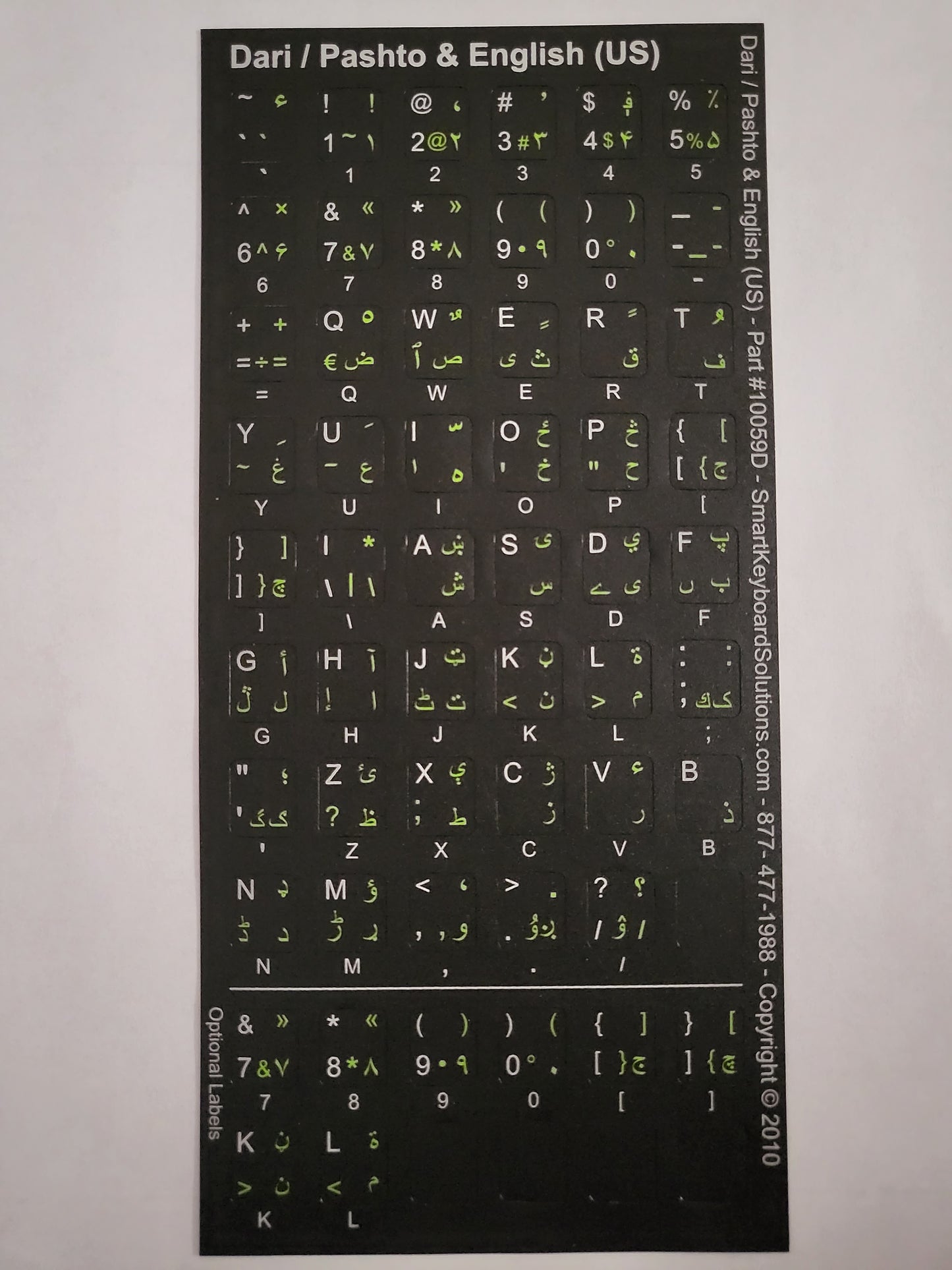 Dari Keyboard Labels
