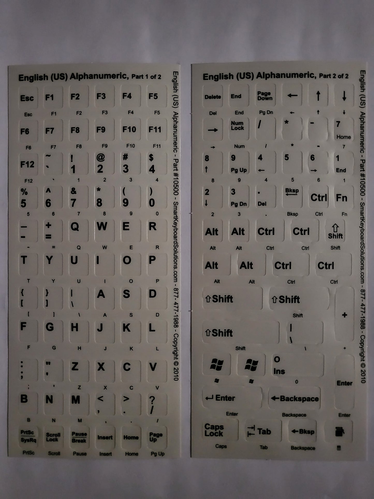 English Keyboard Labels