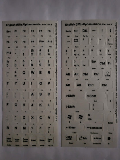 English Keyboard Labels