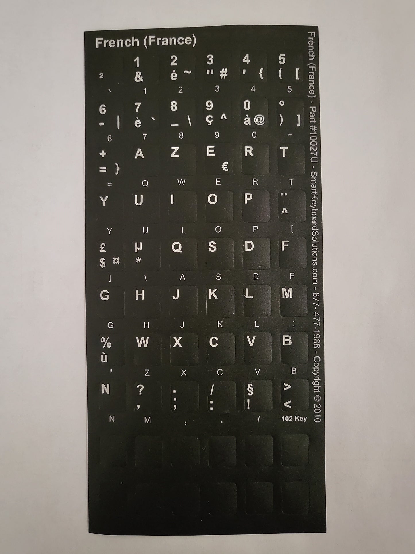 French Keyboard Labels