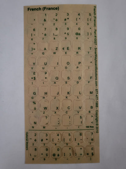 French Keyboard Labels