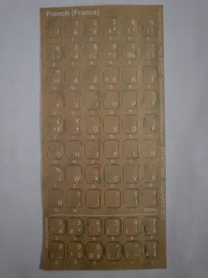French Keyboard Labels