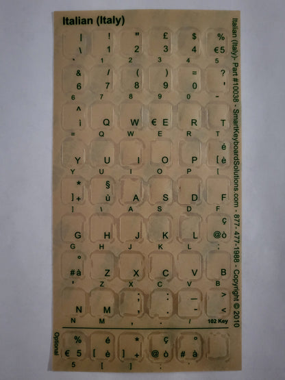 Italian Keyboard Labels