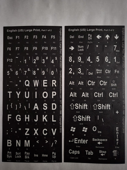 Large Print Keyboard Labels
