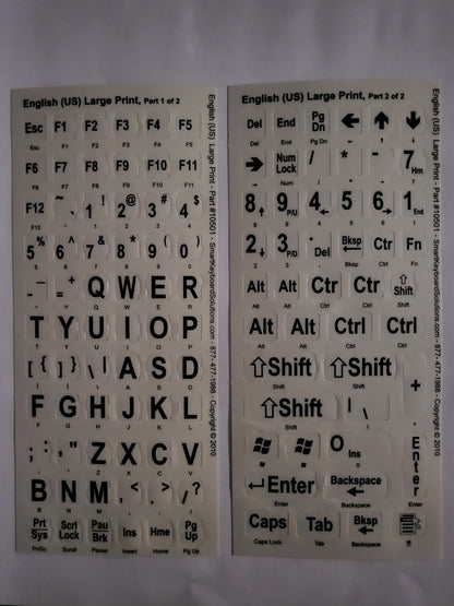 Large Print Keyboard Labels