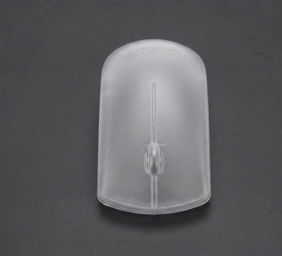 Translucent mouse scroll wheel cover cap with vertical seam