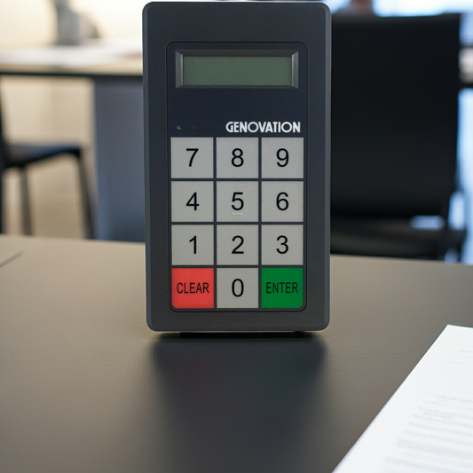 Genovation MiniTerm keypad terminal with LCD display, numeric buttons, Clear and Enter keys
