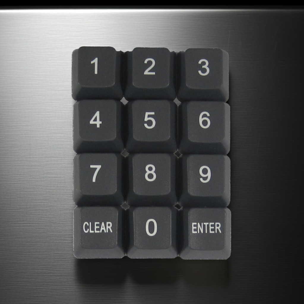 Genovation 12-key clear and enter keypad with 0–9 number keys, dark gray buttons