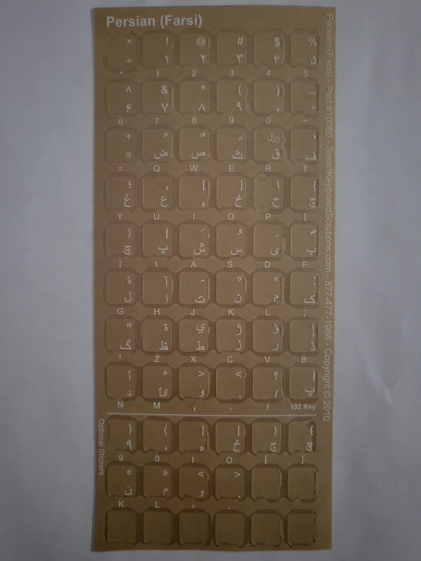 Farsi Keyboard Labels