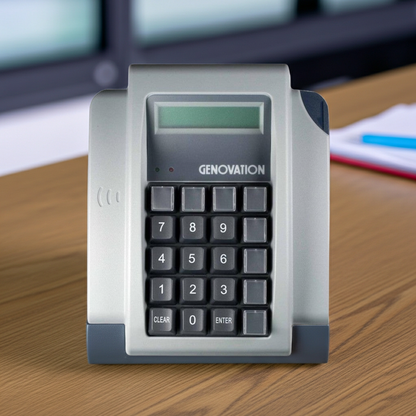 Genovation mini payment terminal with numeric keypad and small display screen