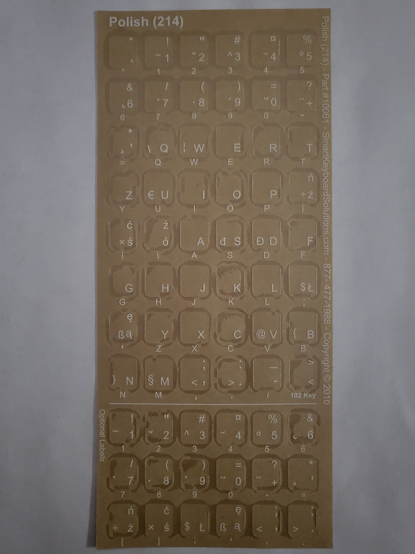 Polish Keyboard Labels