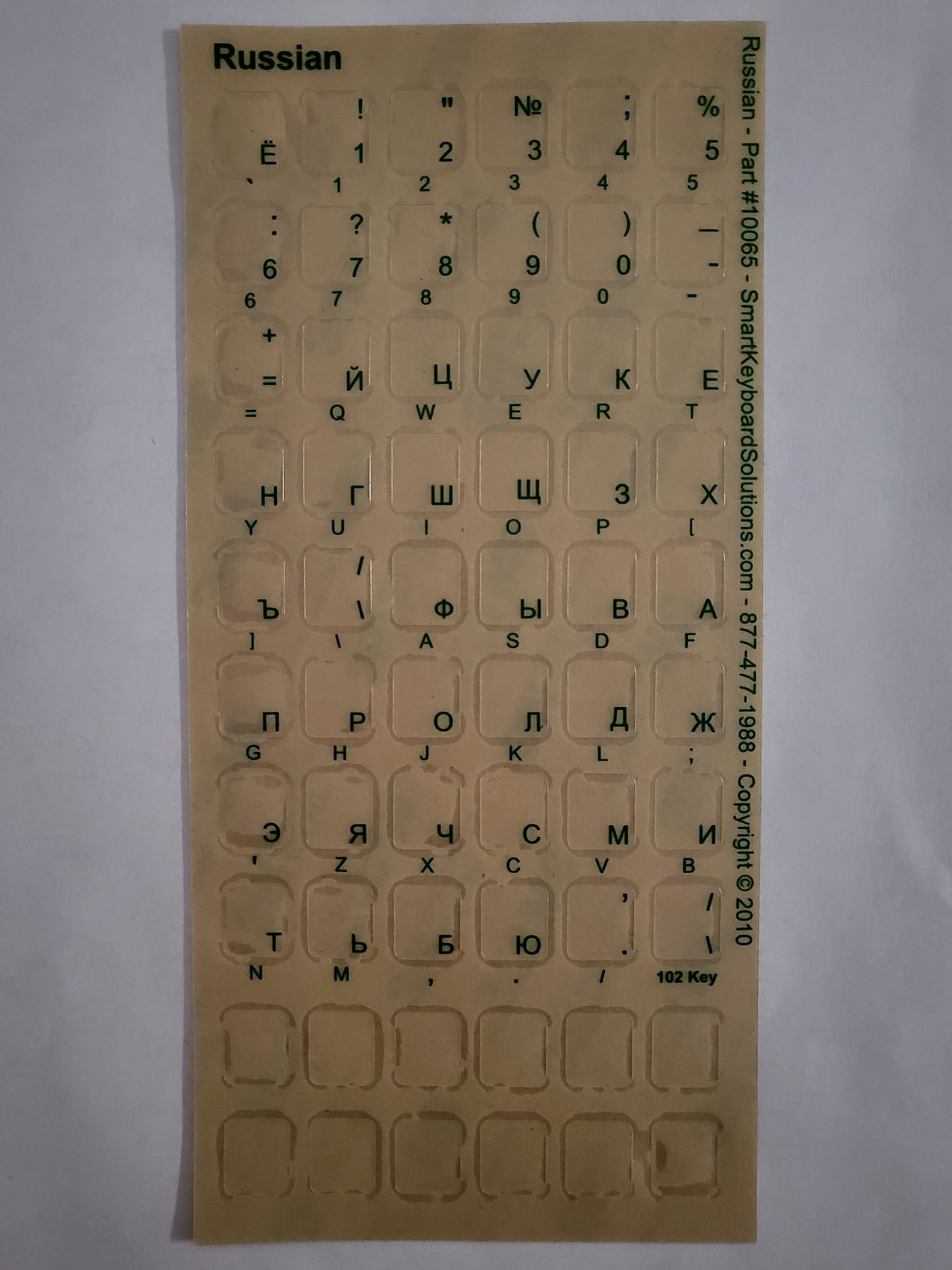 Russian Keyboard Labels