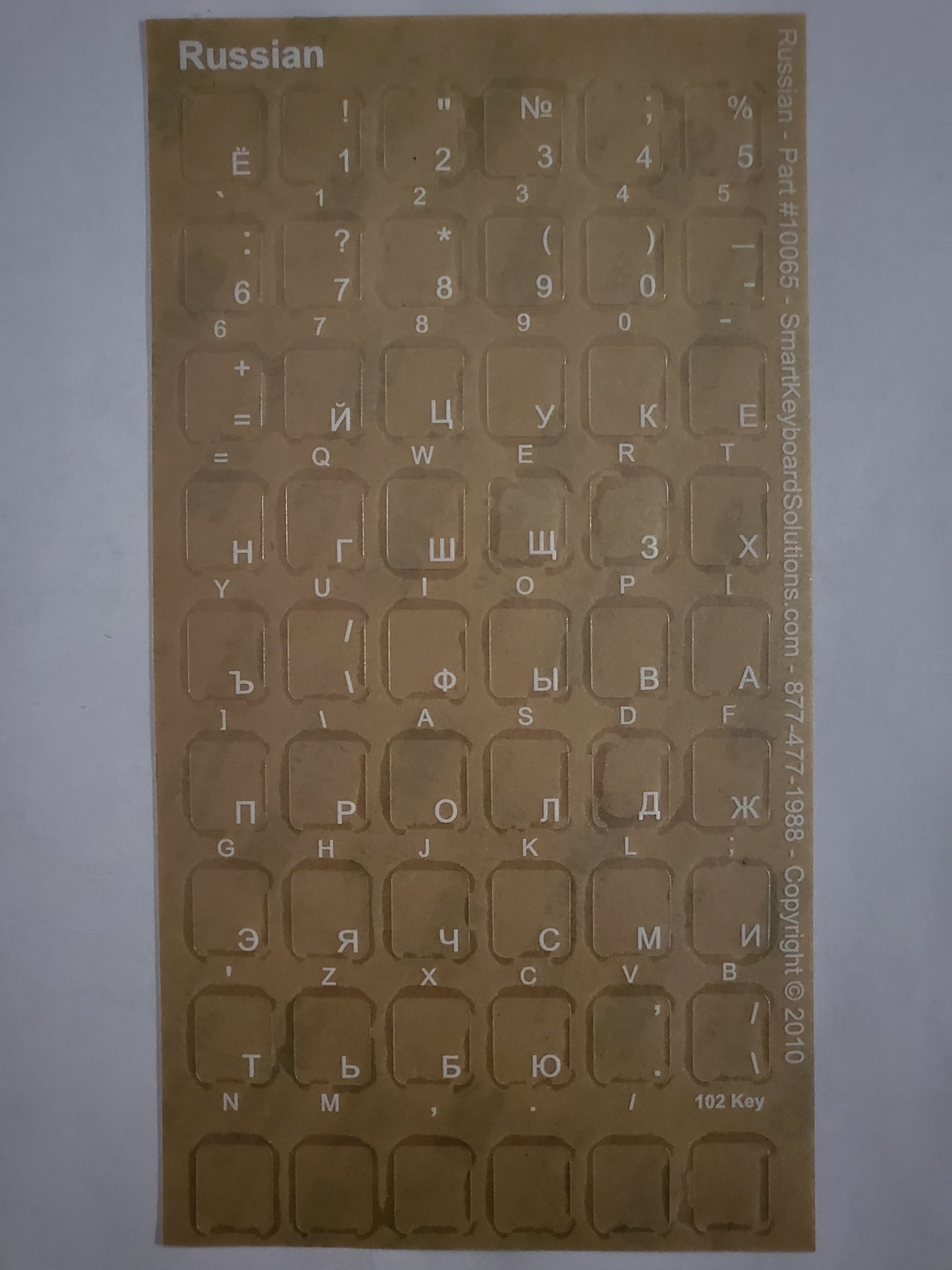 Russian Keyboard Labels