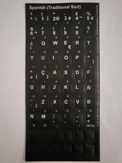 Spanish Keyboard Labels