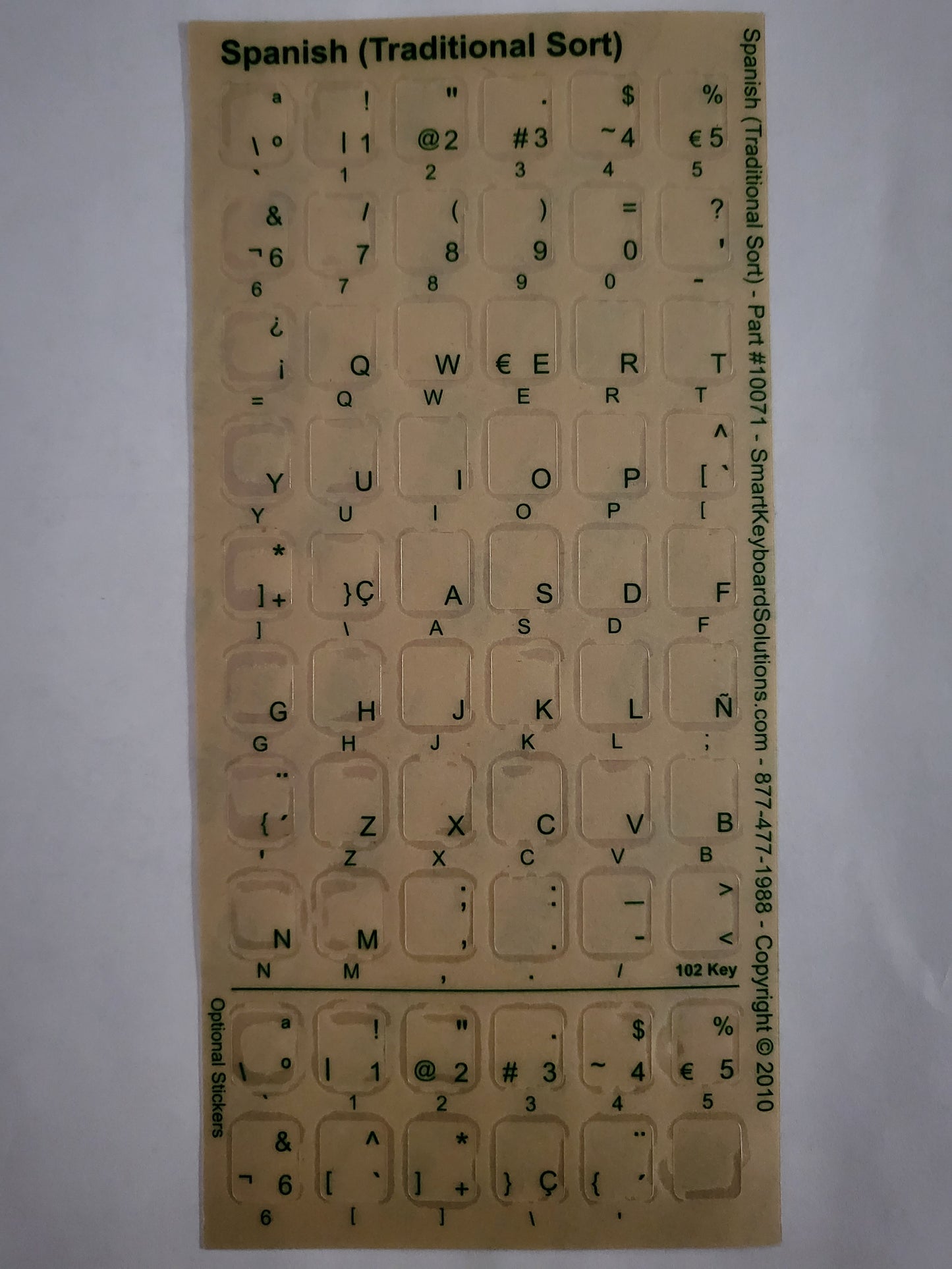 Spanish Keyboard Labels