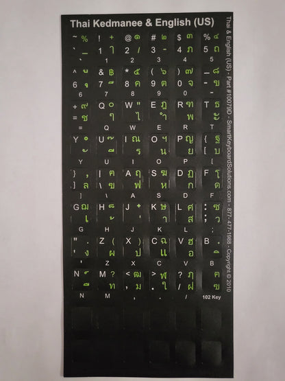 Thai Keyboard Labels